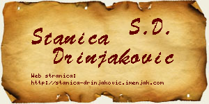Stanica Drinjaković vizit kartica